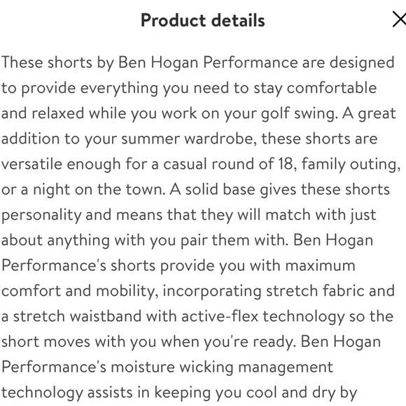 NWT. Ben Hogan Performance Men's Flat Front Active Flex Stretch Golf Sho… - Picture 6 of 7